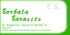 borbala barasits business card